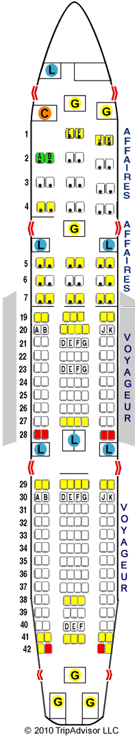 airbus a330 seating plan. Air France Airbus A330-200