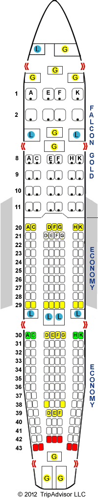 airbus a330 seating plan. Gulf Air Airbus A330-200 (332)