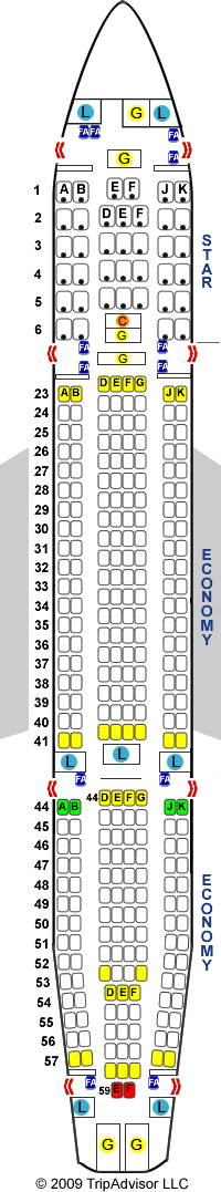 airbus a330 seating plan. Jetstar Airbus A330-200 (332)