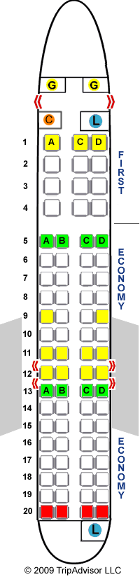 Canadair Regional Jet Delta Seating Chart